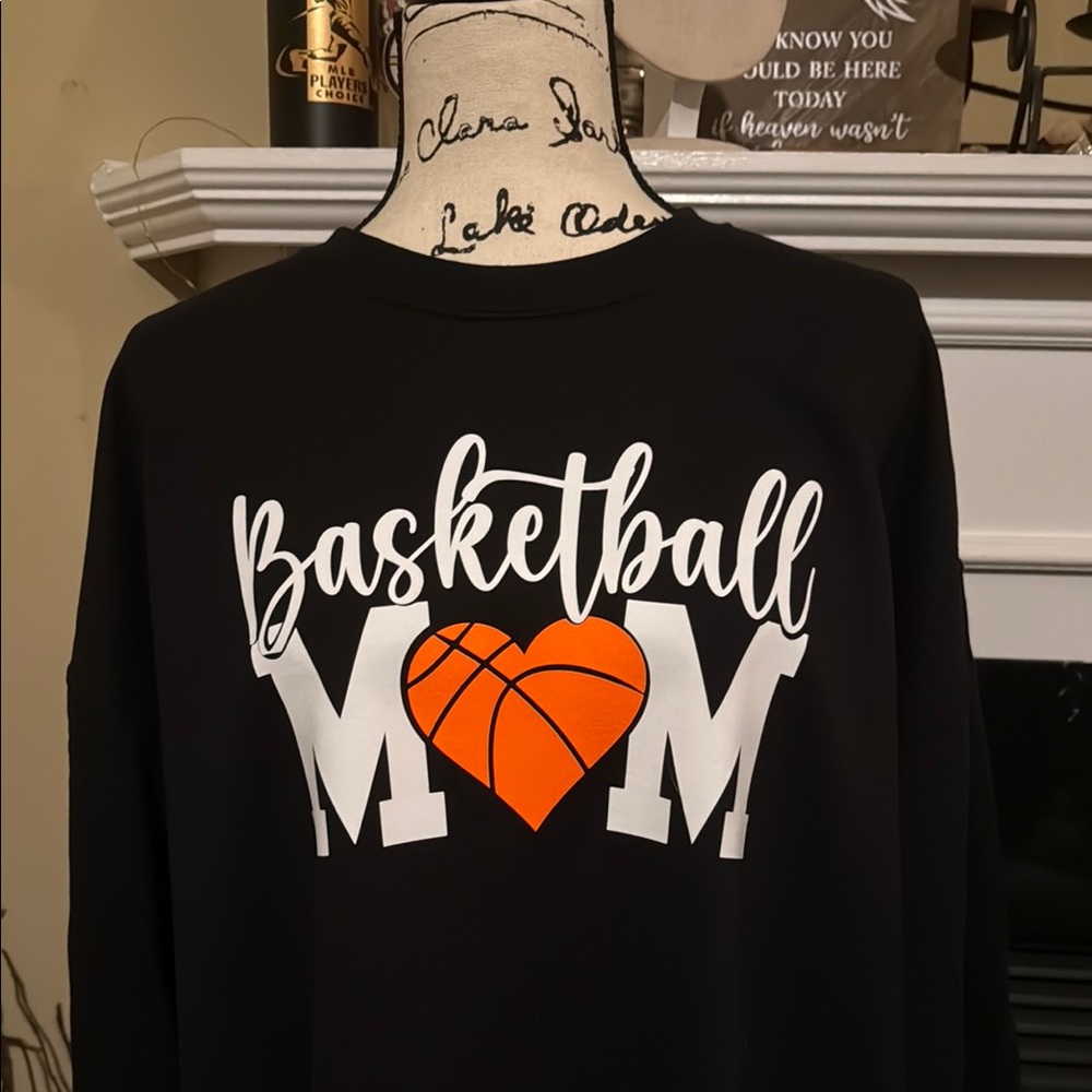 Custom Made “Basketball Mom” Crewneck Sweatshirt - Picture 2 of 5